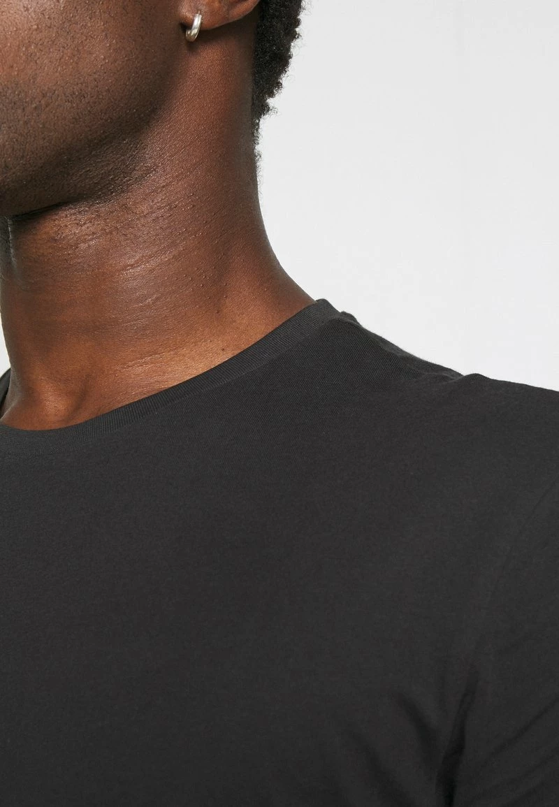 Pier One Hombre 3 PACK - Camiseta Básica - Black/mottled Dark Grey/bordeaux - Imagen 8