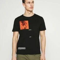 Pier One Hombre Camiseta Estampada - Black