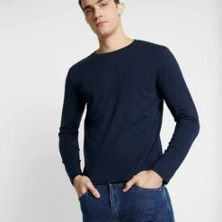 Pier One Hombre Camiseta De Manga Larga - Dark Blue