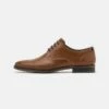 Pier One Hombre LEATHER - Mocasines - Cognac