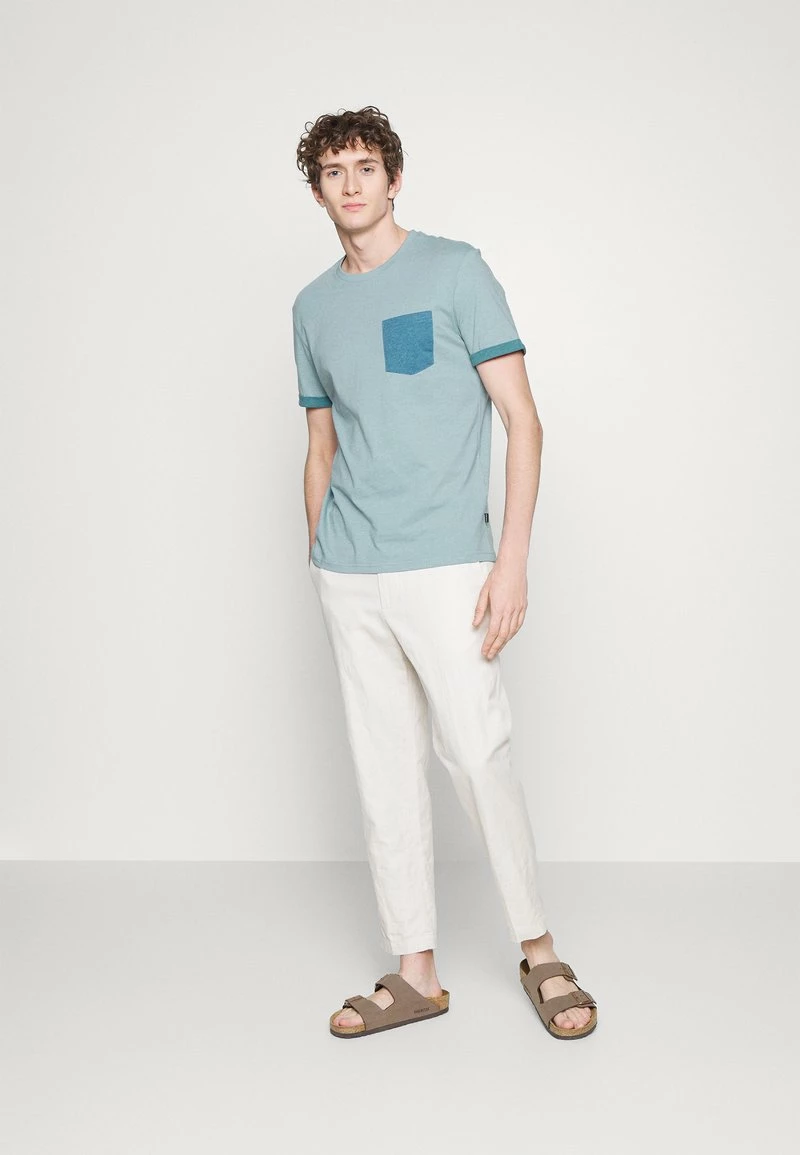 Pier One Hombre Camiseta Básica - Blue Grey - Imagen 2