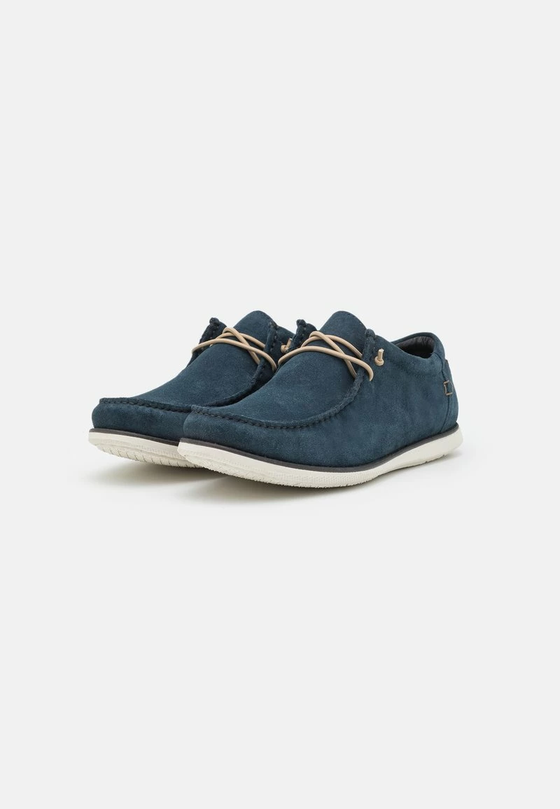 Pier One Hombre LEATHER - Zapatos Con Cordones - Dark Blue - Imagen 2