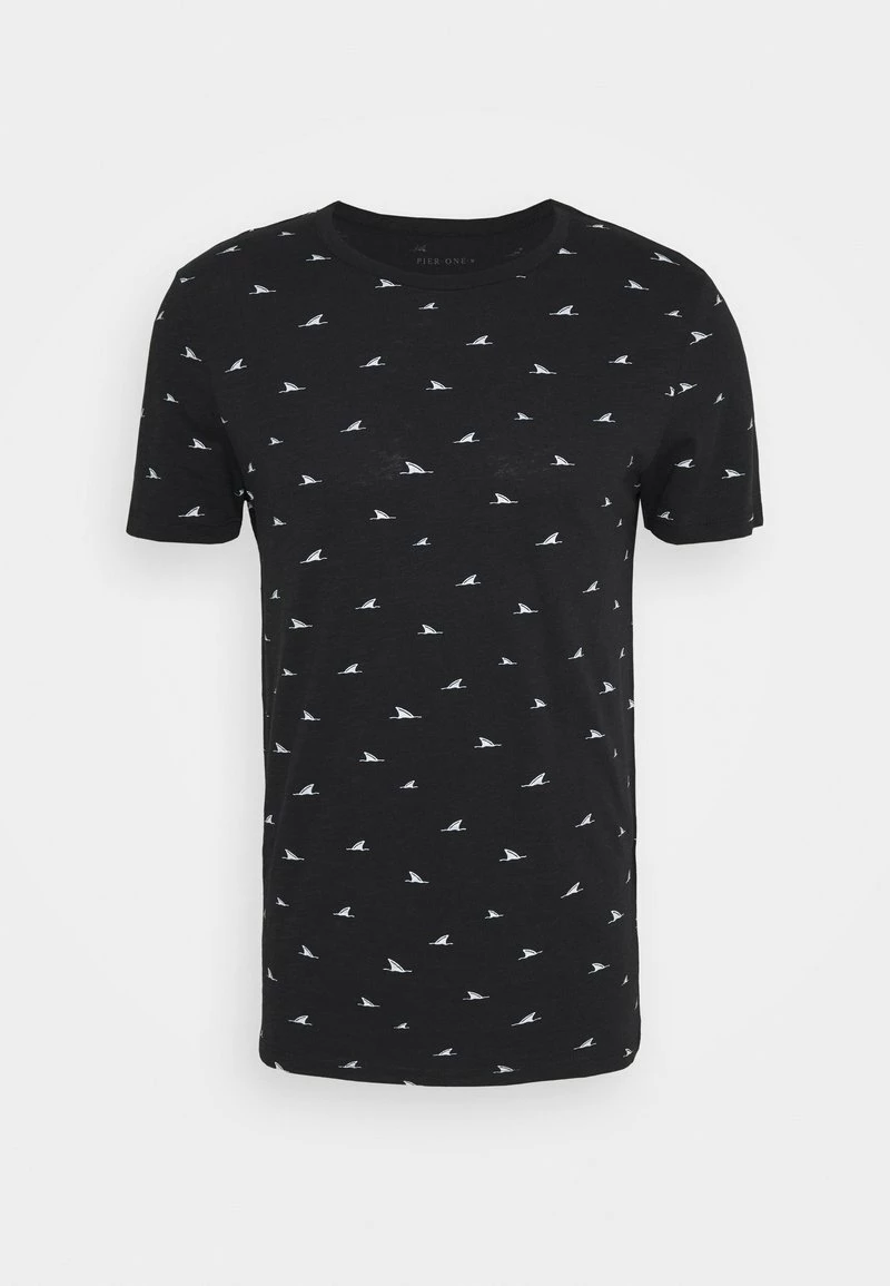 Pier One Hombre Camiseta Estampada - Black - Imagen 5