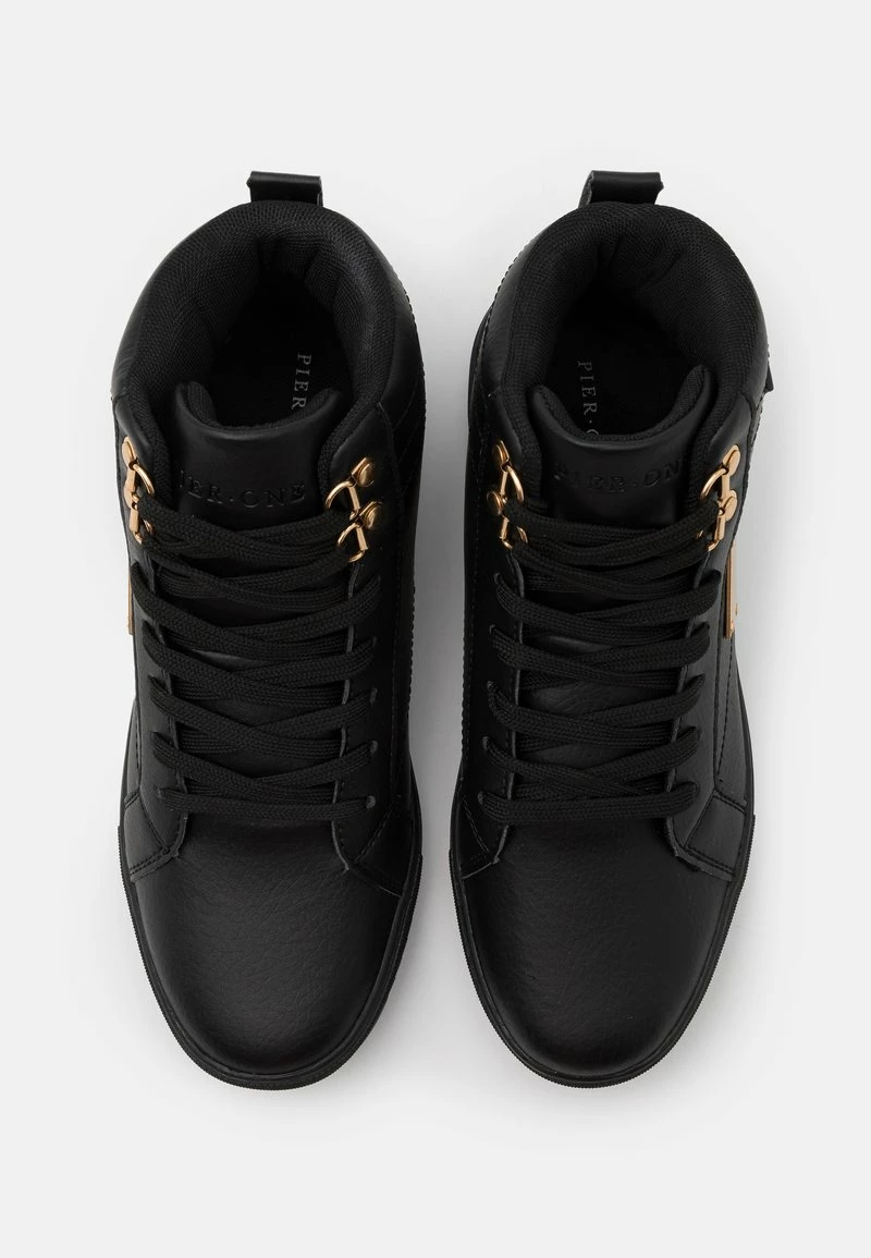 Pier One Unisexo Zapatillas Altas - Black/gold-coloured - Imagen 4