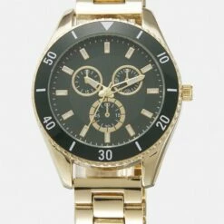 Pier One UNISEX - Reloj - Gold-coloured/green, Unisexo