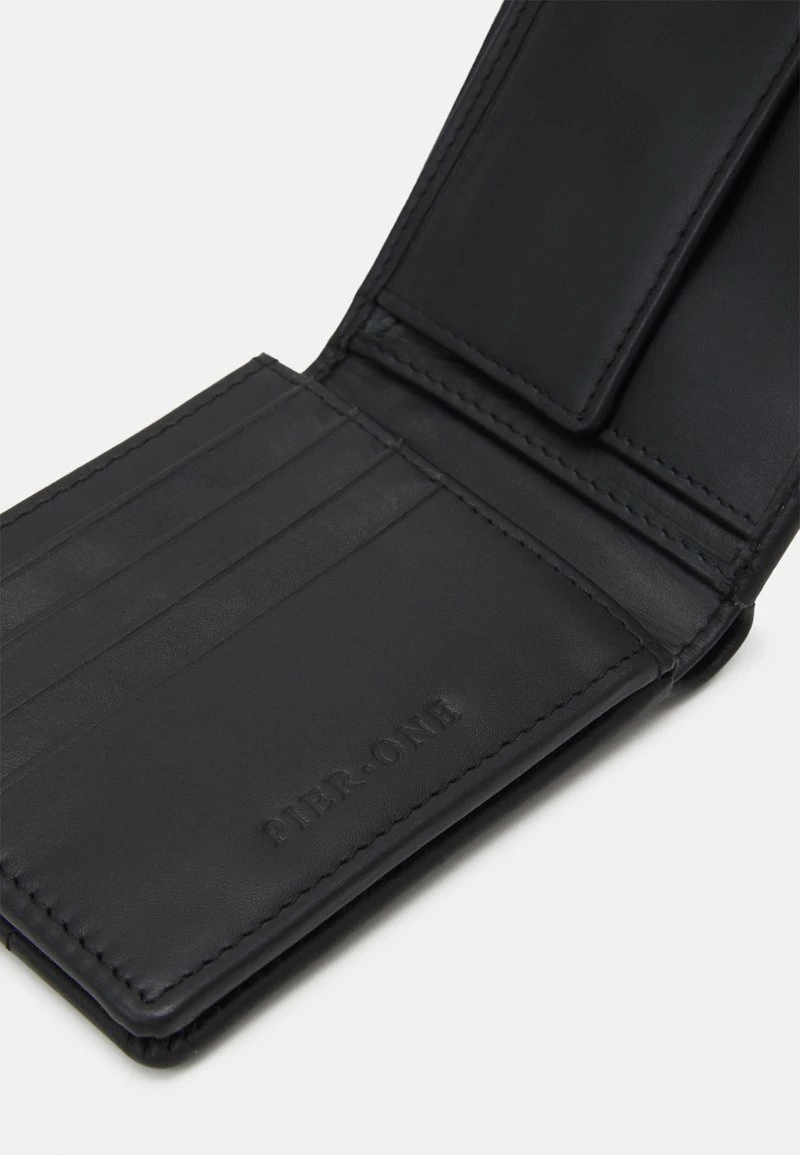 Pier One Hombre LEATHER - Monedero - Black - Imagen 5