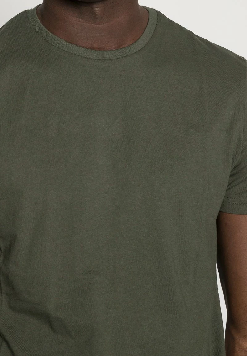 Pier One Hombre 5 PACK - Camiseta Básica - Dark Blue/grey/khaki - Imagen 8