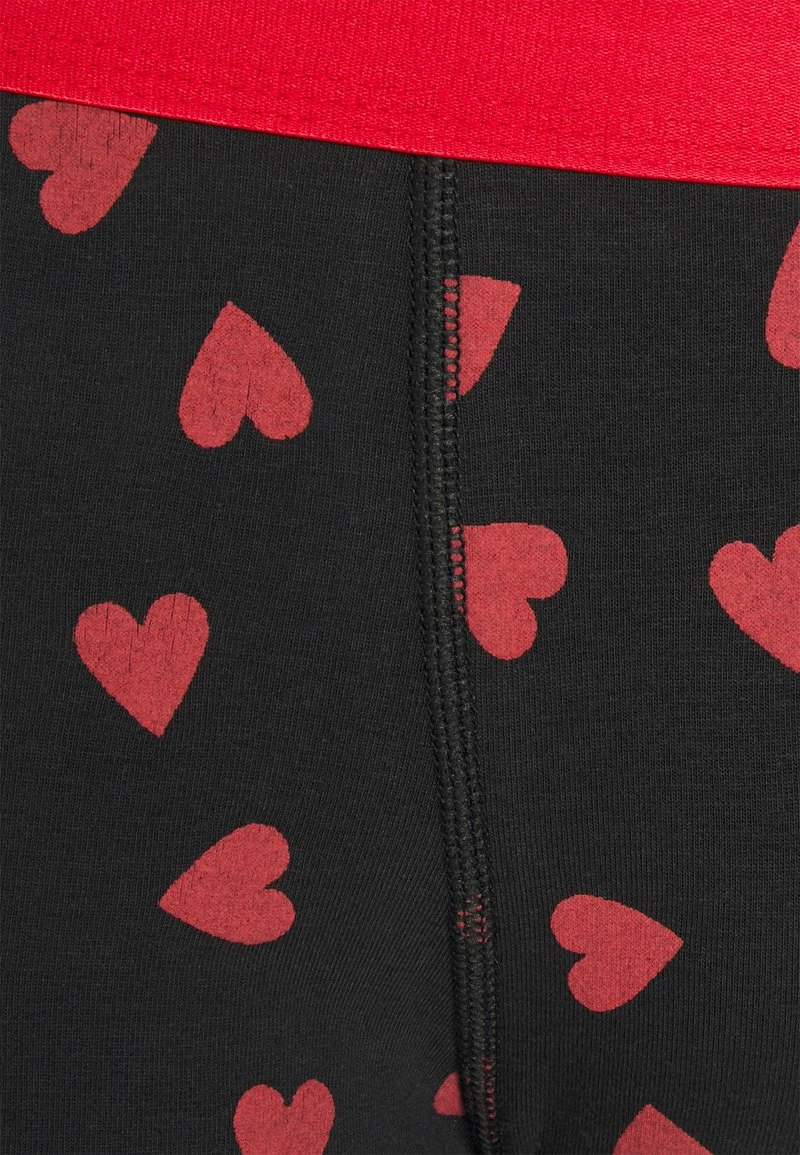 Pier One Hombre VALENTINE'S HEARTS BOXERS 2PACK - Culotte - Black/red - Imagen 5