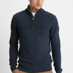 Pier One Hombre Jersey De Punto - Mottled Dark Blue