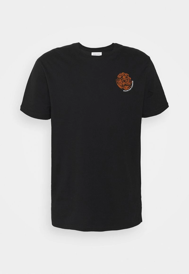 Pier One Hombre Camiseta Estampada - Black - Imagen 5