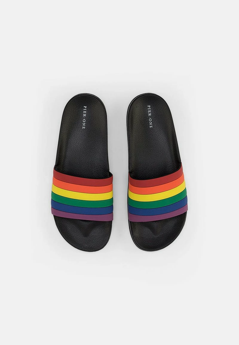 Pier One Unisexo UNISEX - Sandalias Planas - Black - Imagen 4