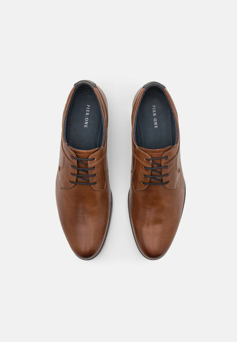 Pier One Hombre LEATHER - Zapatos De Vestir - Cognac - Imagen 4