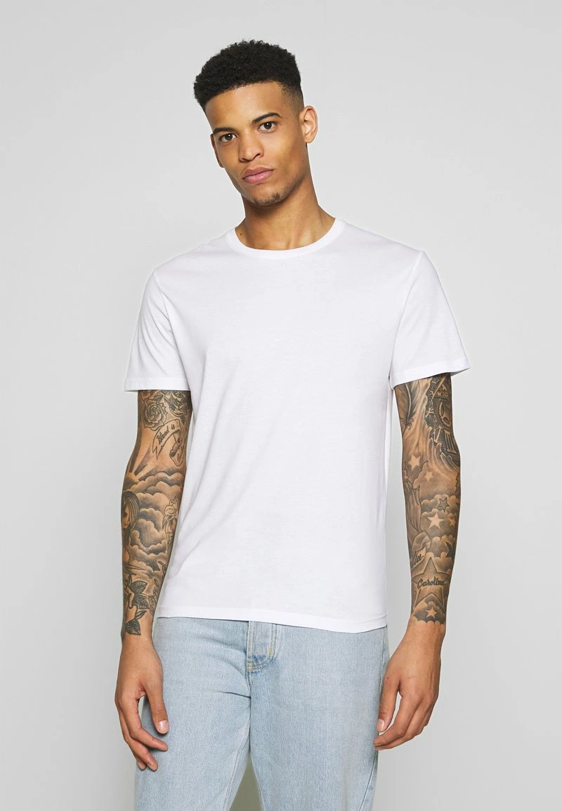 Pier One Hombre 3 PACK - Camiseta Básica - Black/ White - Imagen 3