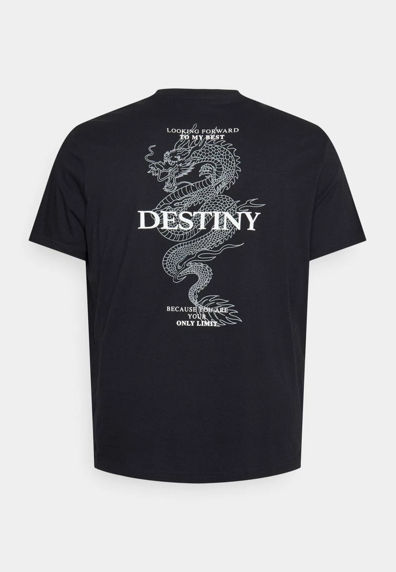 Pier One Hombre Camiseta Estampada - Black - Imagen 2