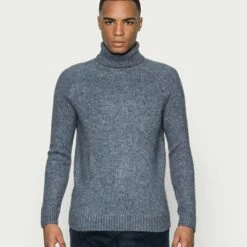 Pier One Hombre ESSENTIAL WINTER TURTLENECK / 512 - MOTTLED BLUE - Jersey De Punto - Mottled Blue