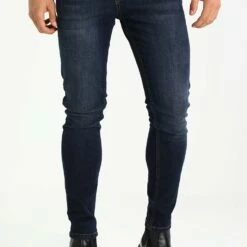 Pier One Hombre Vaqueros Pitillo - Dark Blue Denim