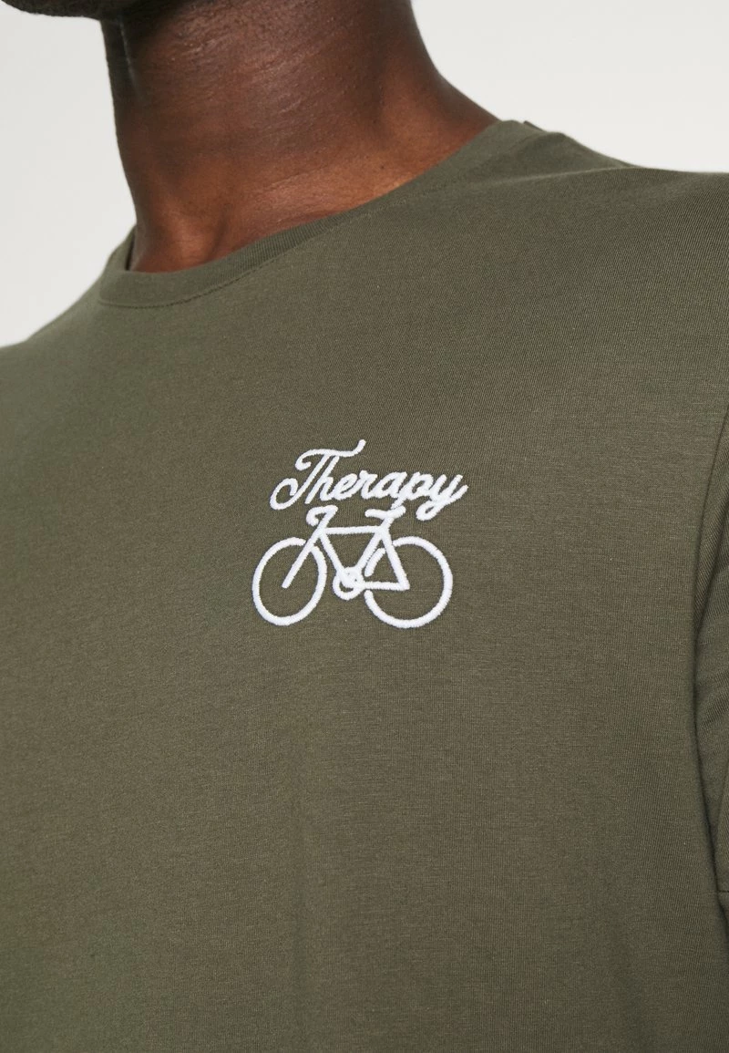 Pier One Hombre THERAPY BIKE EMBRO - Camiseta Básica - Olive - Imagen 6
