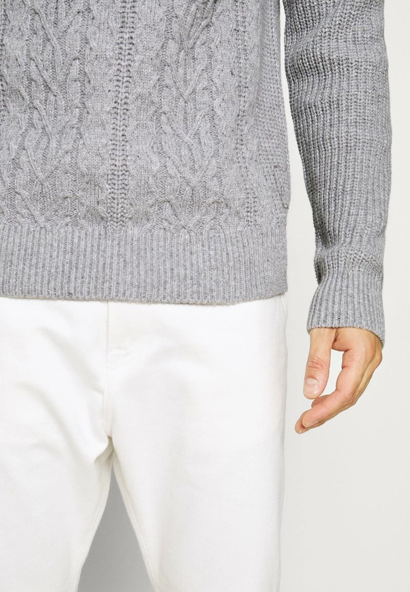 Pier One Hombre NEW CABLE TURTLENECK JUMPER - Jersey De Punto - Light Grey - Imagen 6
