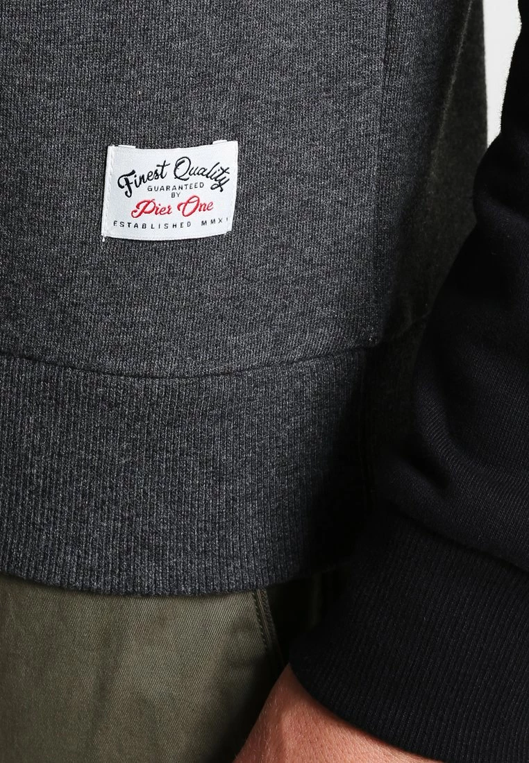 Pier One Hombre Sudadera - Mottled Dark Grey - Imagen 5