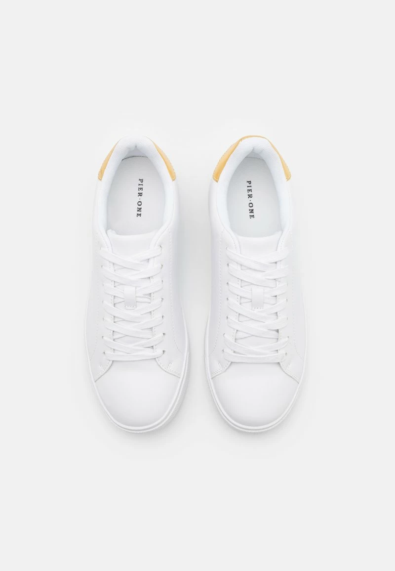 Pier One Unisexo UNISEX - Zapatillas - White/gold - Imagen 4