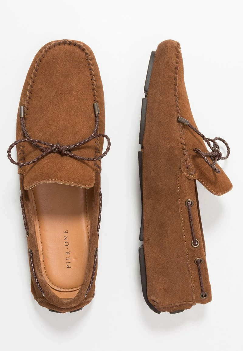 Pier One Hombre LEATHER - Mocasines - Cognac - Imagen 2