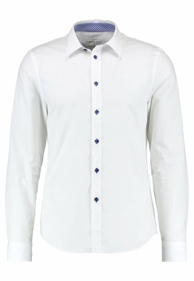 Pier One Hombre Camisa - White/blue - Imagen 6
