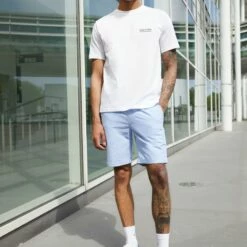 Pier One Hombre Shorts - Light Blue