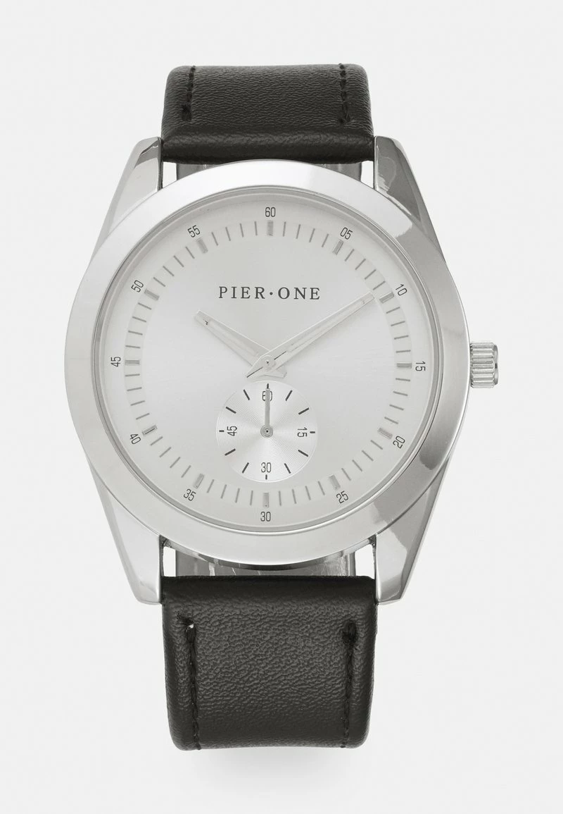 Pier One Unisexo Reloj - Black/silvercoloured