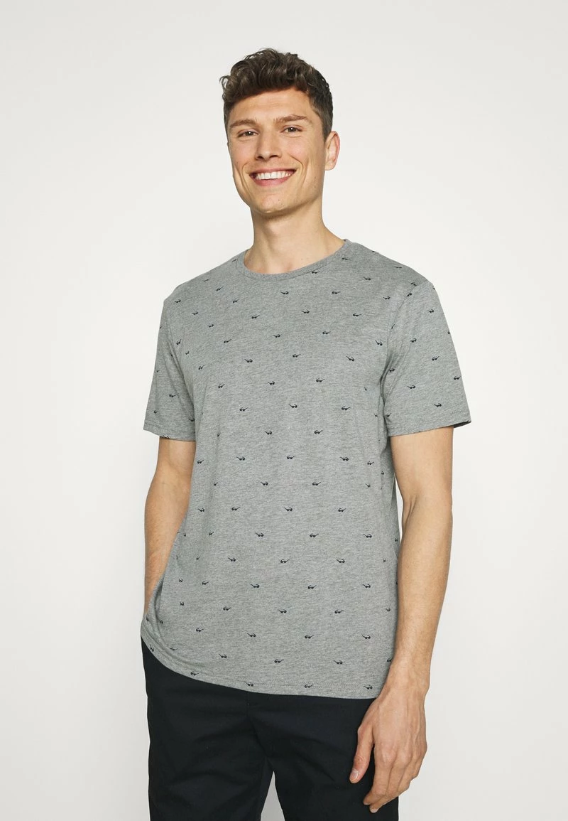 Pier One Hombre Camiseta Estampada - Grey