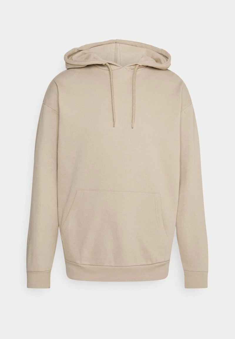 Pier One Hombre PLAIN SKATER HOODIE - Sudadera - Beige