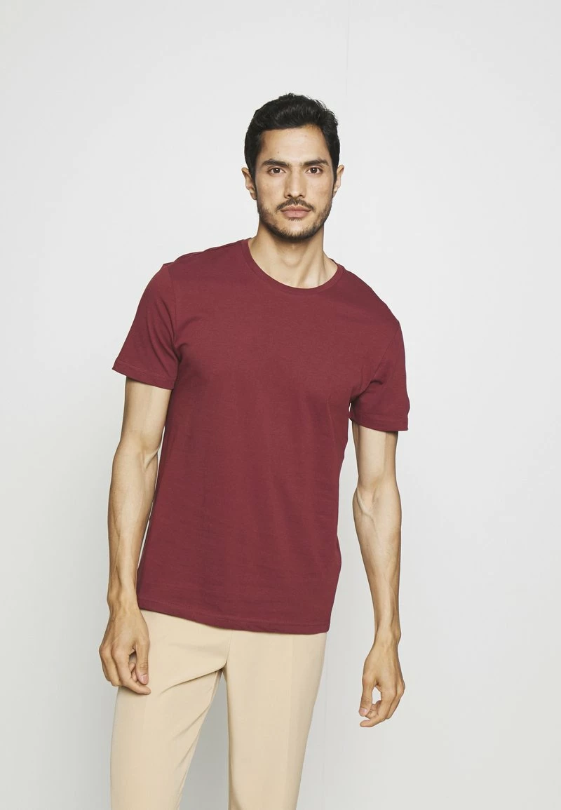 Pier One Hombre 5 PACK - Camiseta Básica - White/black/bordeaux - Imagen 8