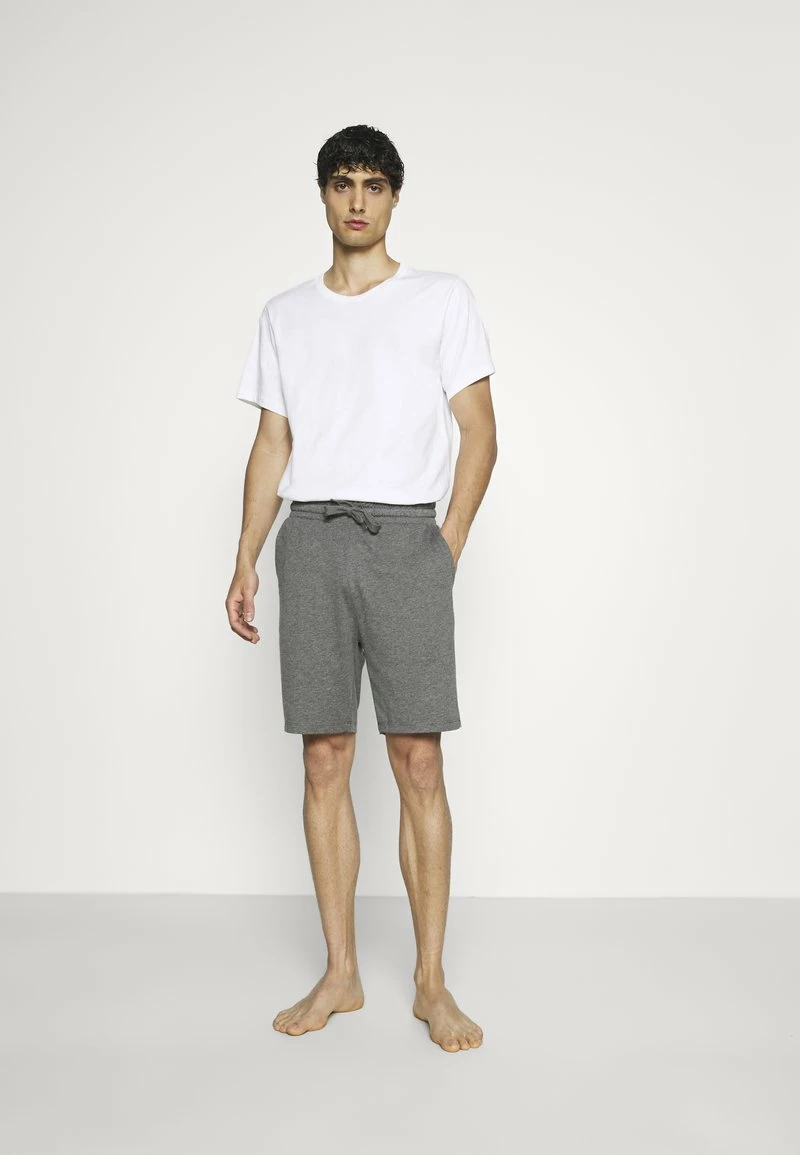 Pier One Hombre LOUNGE STRIPED SHORTS - Pantalón De Pijama - Mottled Dark Grey/mottled Grey - Imagen 2