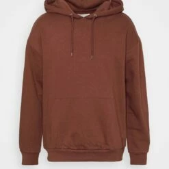 Pier One PLAIN SKATER HOODY - Jersey Con Capucha - Brown, Hombre