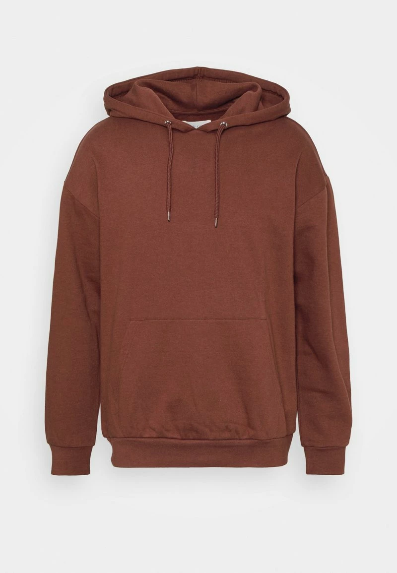 Pier One PLAIN SKATER HOODY - Jersey Con Capucha - Brown, Hombre