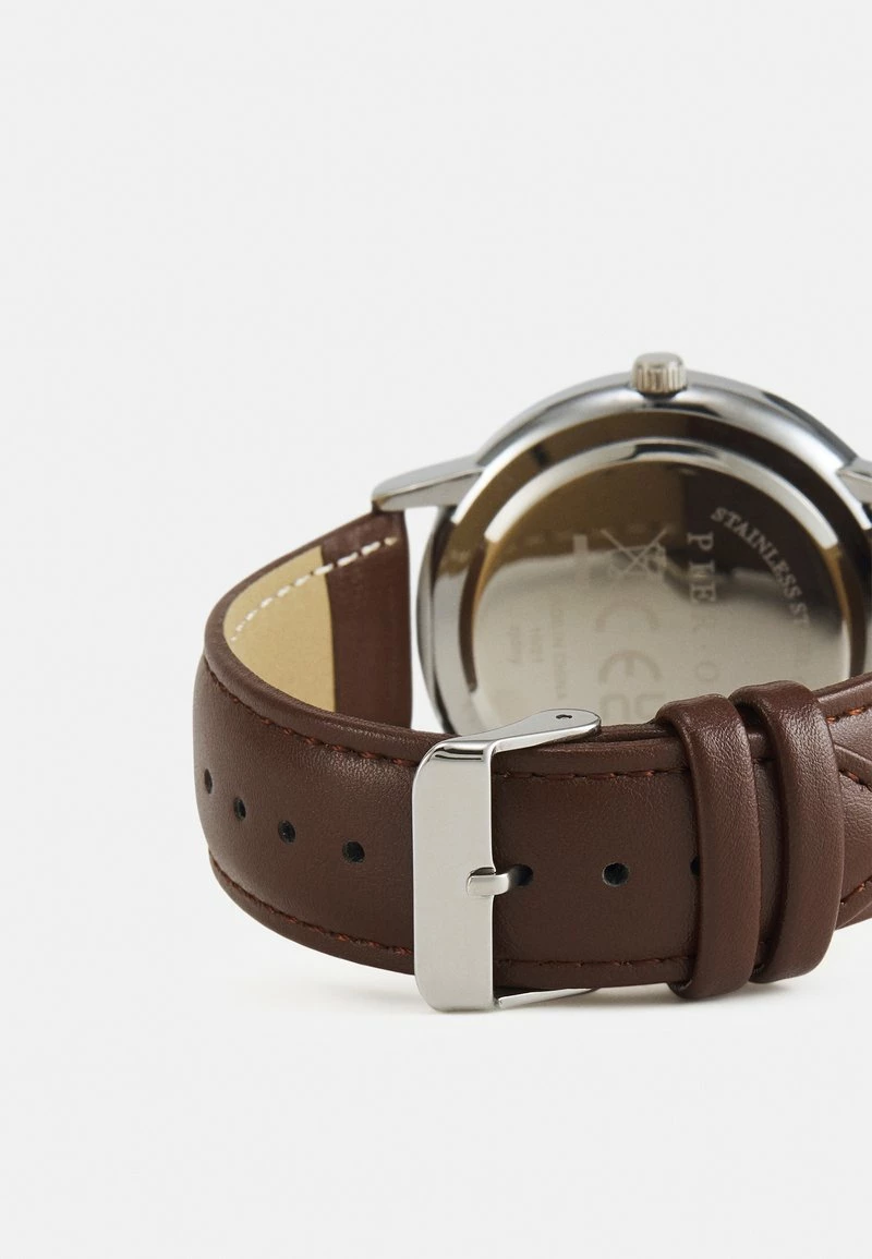 Pier One Unisexo Reloj - Brown/silvercoloured - Imagen 2