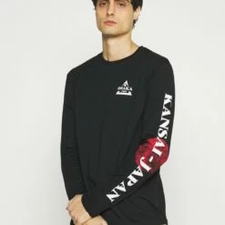 Pier One Hombre Camiseta De Manga Larga - Black