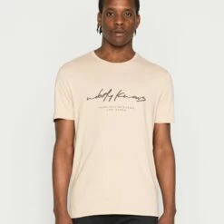 Pier One Camiseta Estampada - Tan, Hombre