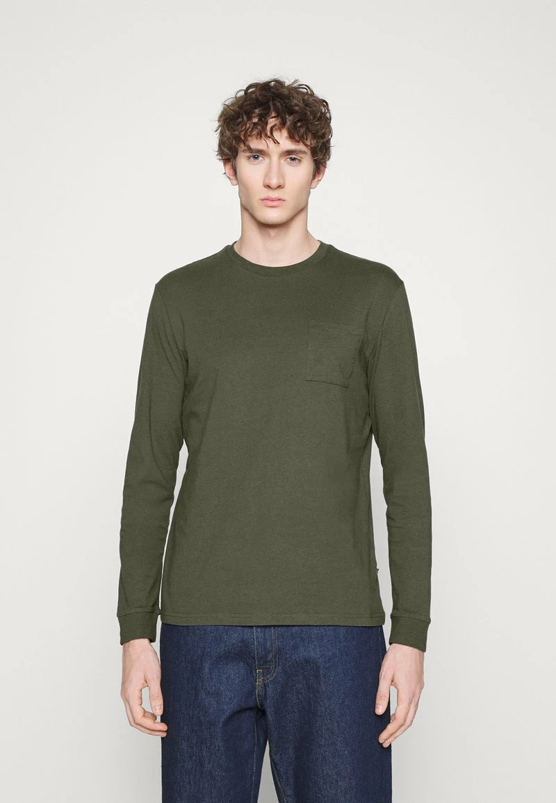 Pier One Hombre Camiseta De Manga Larga - Dark Green