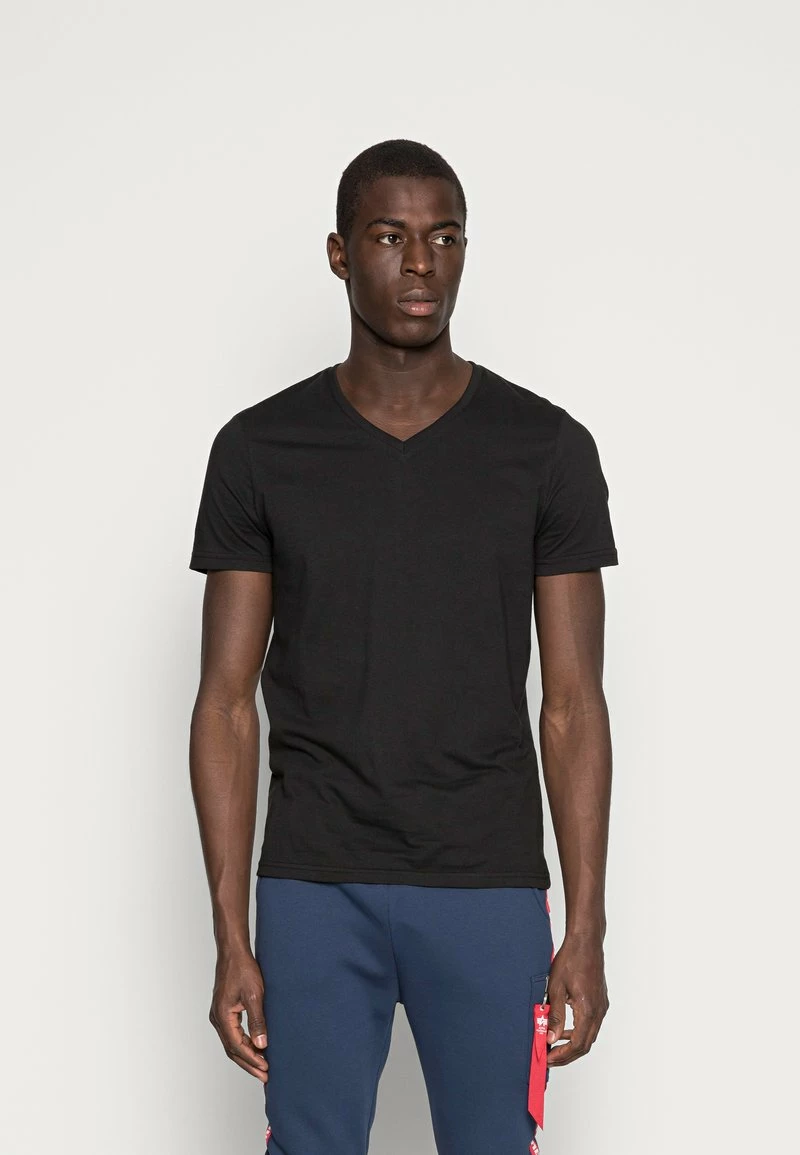 Pier One Hombre 3 PACK - Camiseta Básica - Black - Imagen 2