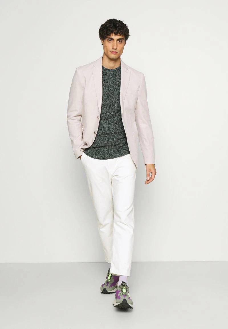 Pier One Hombre MULTICOLOUR HALF CARDIGAN JUMPER - Jersey De Punto - Dark Green - Imagen 2