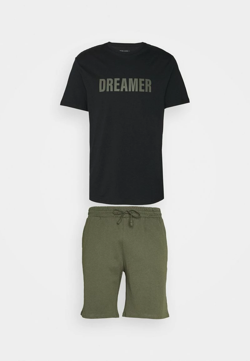 Pier One Pijama - Black/khaki, Hombre