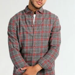 Pier One Hombre Camisa - Grey/coral