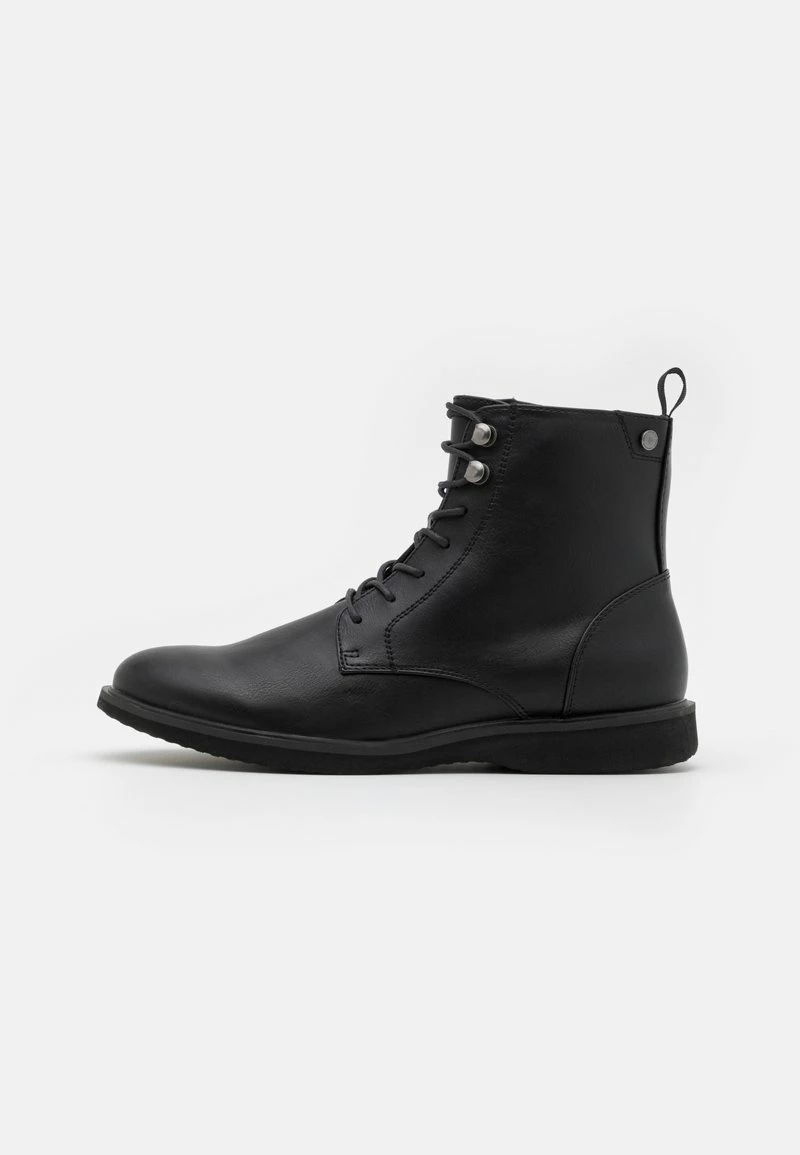 Pier One Botines Con Cordones - Black, Hombre