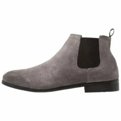 Pier One Hombre LEATHER - Botines - Dark Gray