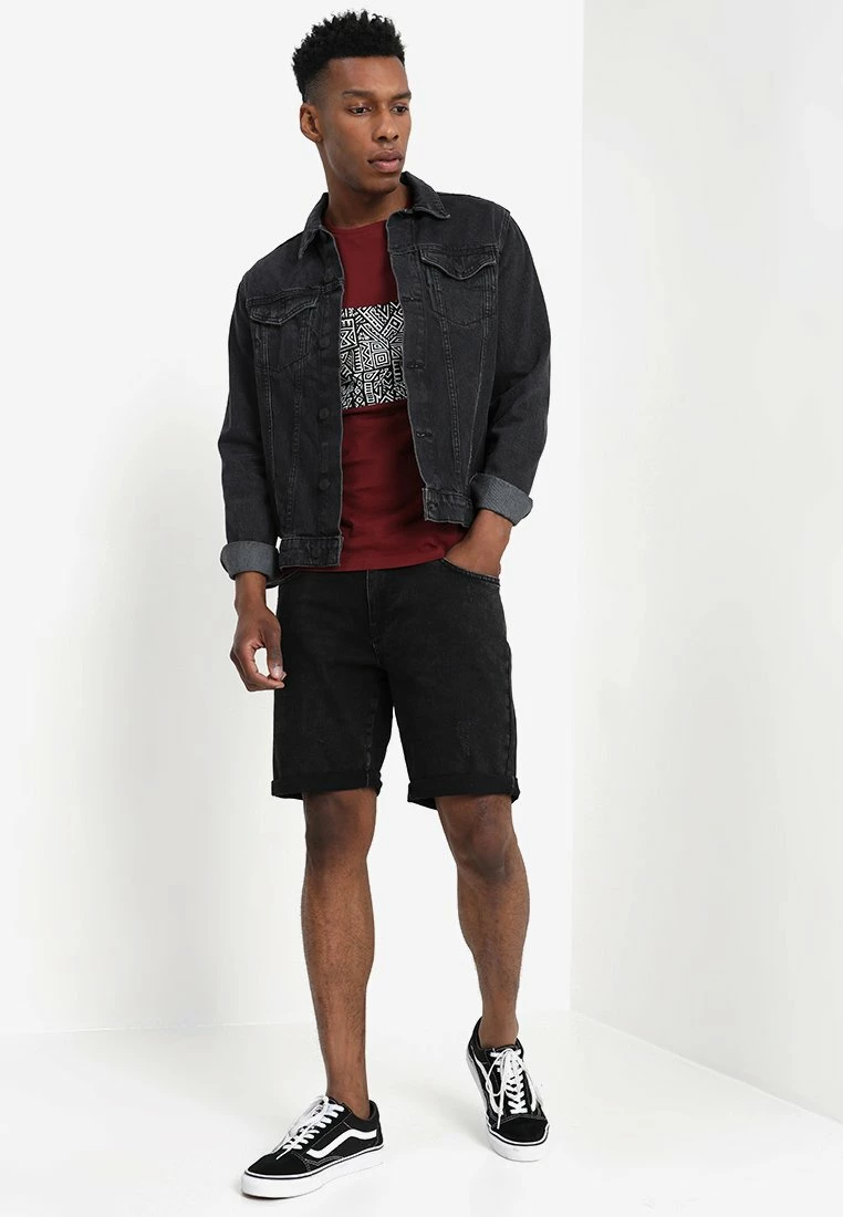 Pier One Hombre Camiseta Estampada - Bordeaux - Imagen 2