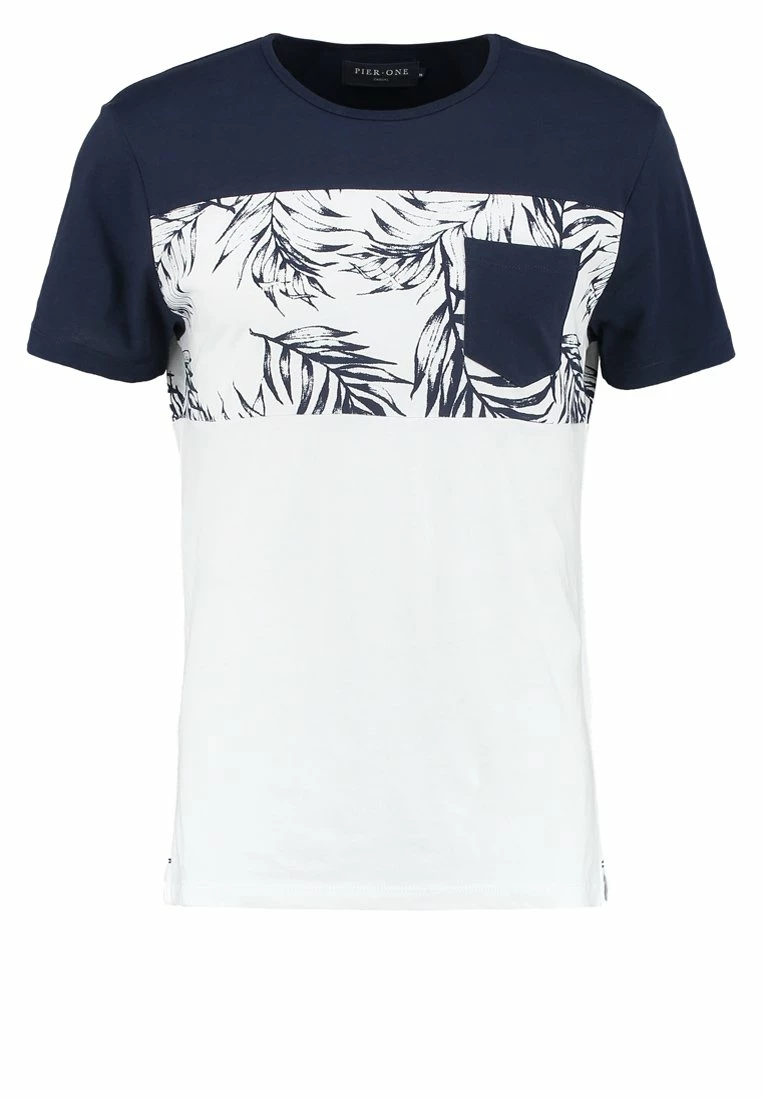 Pier One Hombre Camiseta Estampada - Navy/white - Imagen 5