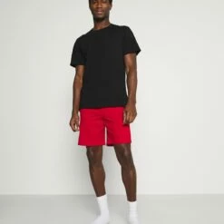 Pier One Hombre 3 PACK - Pantalón De Pijama - Black/mottled Dark Grey/red