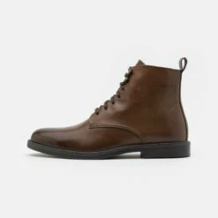 Pier One Hombre Botines Con Cordones - Cognac