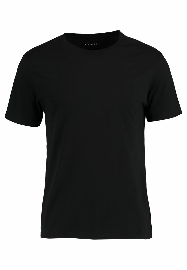 Pier One Hombre Camiseta Básica - Black - Imagen 5