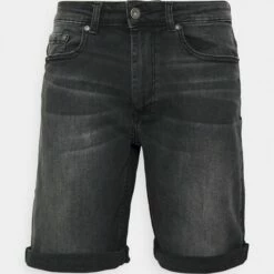 Pier One Hombre Shorts Vaqueros - Grey Denim